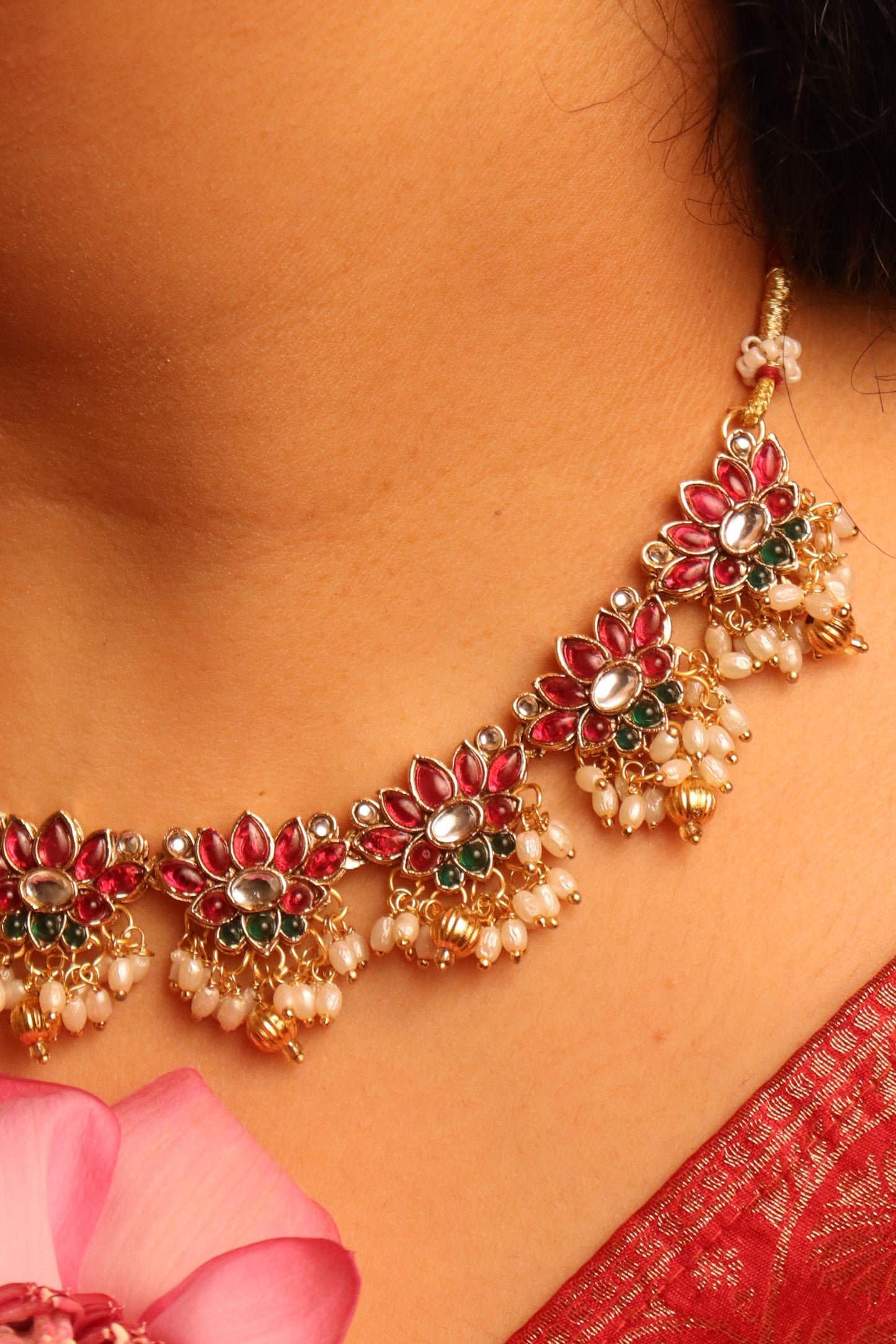 Padma Kiran Lotus Necklace Set