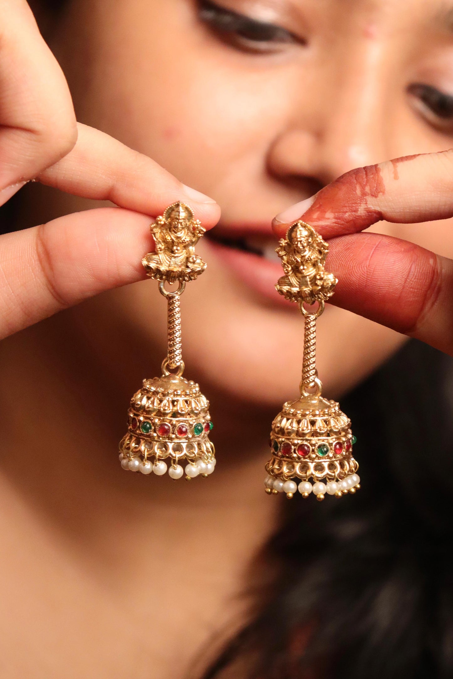 Laxmi Pearl Temple Necklace Set