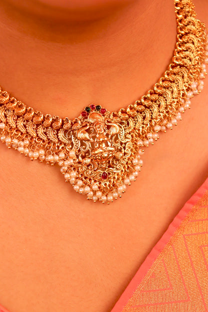 Jhankar Laxmi Temple Necklace Set