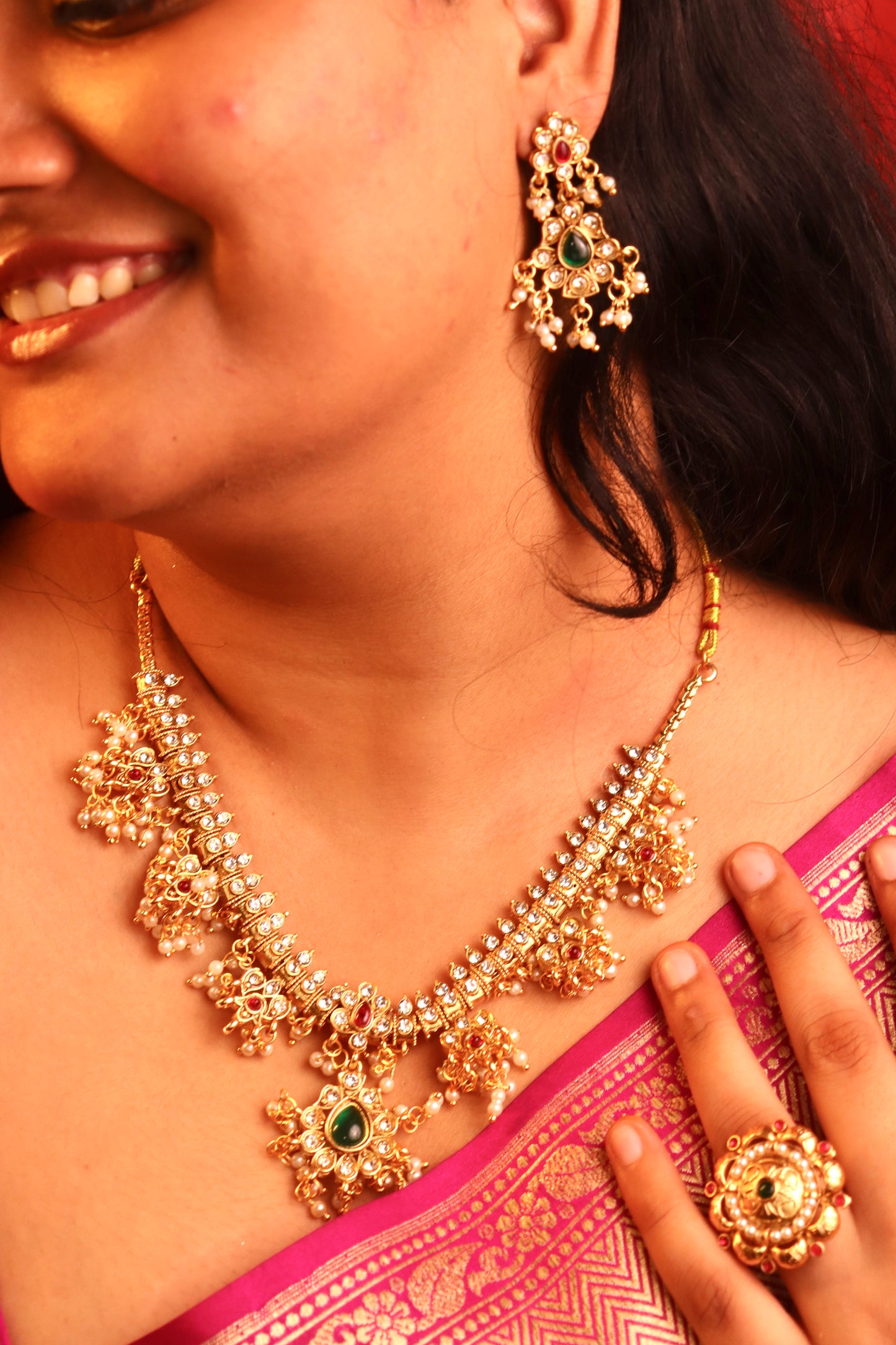 Multi Guttapusalu necklace set