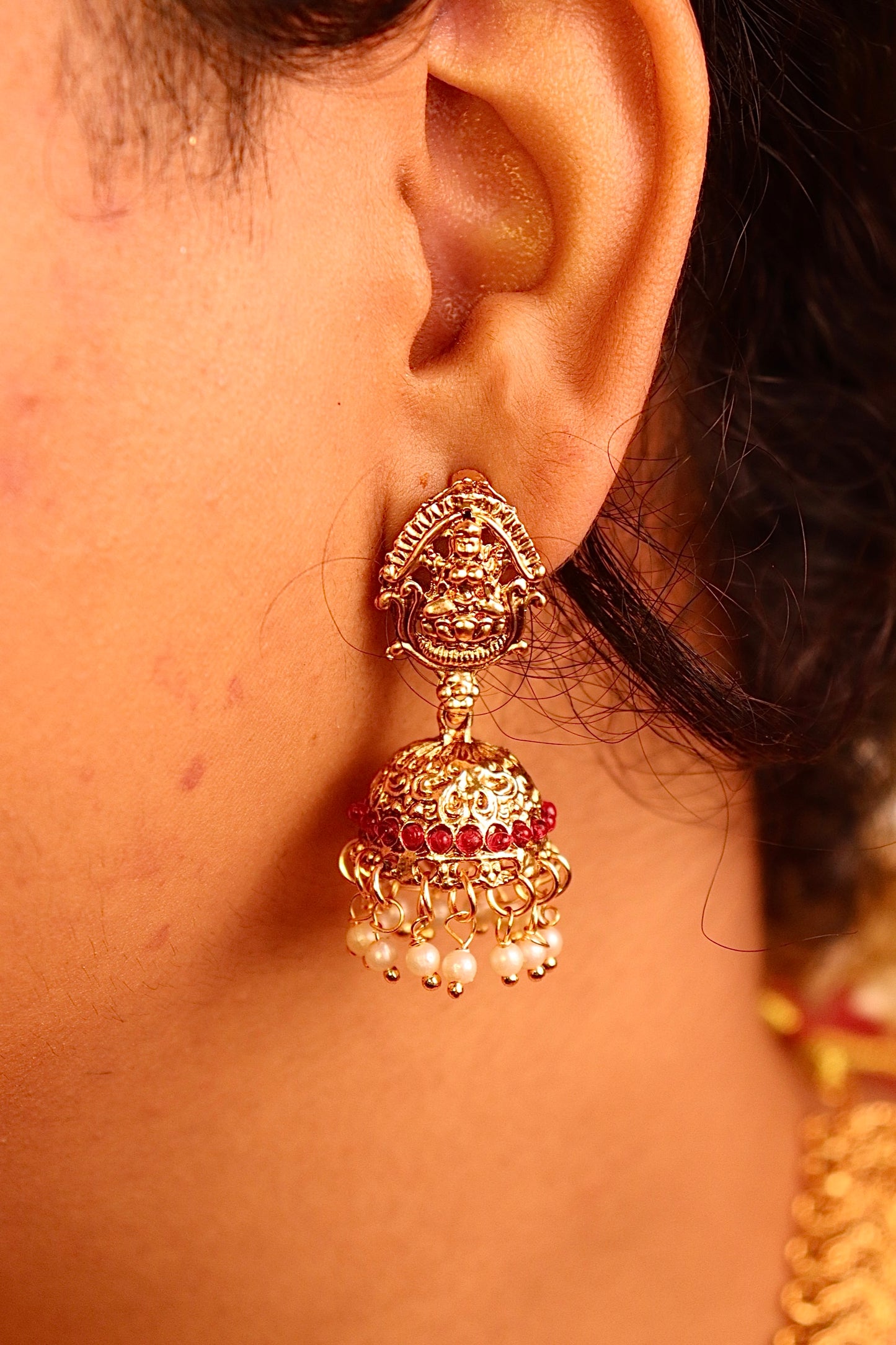 Jhankar Laxmi Temple Necklace Set