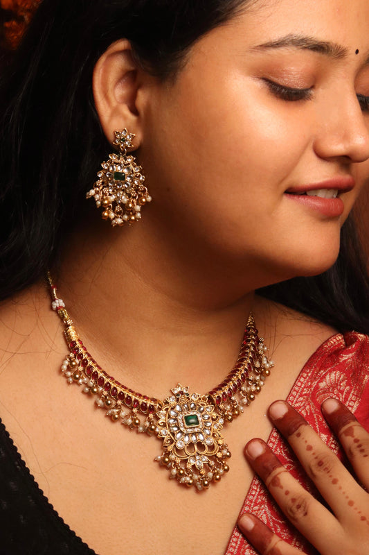 Raj Laxmi Kundan Choker Set
