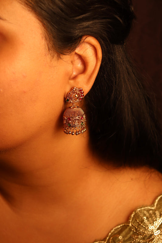 Mata Saraswati Temple Earrings