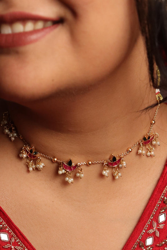 Diya Choker Set