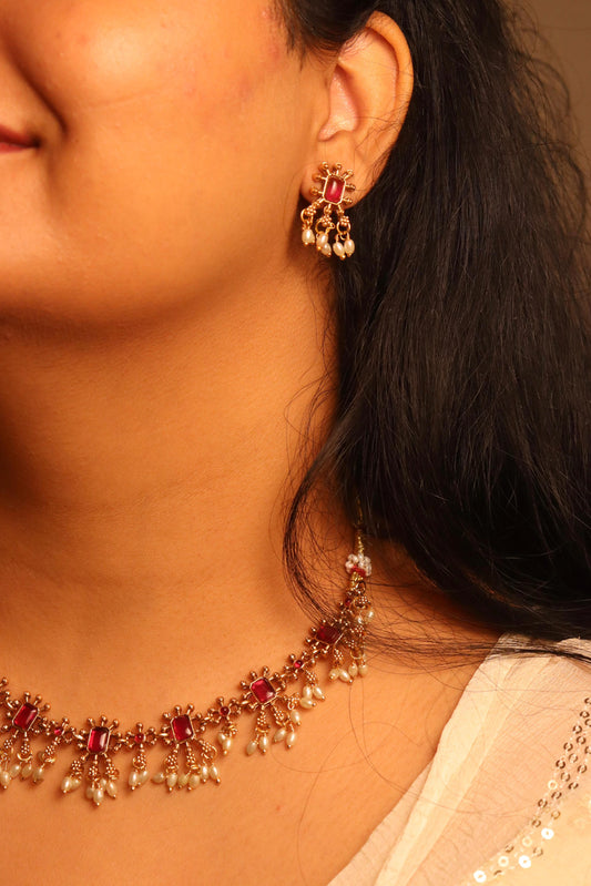 Pink Ira Necklace Set