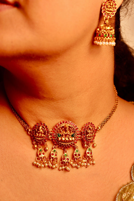 Dhanlaxmi Temple Choker Set