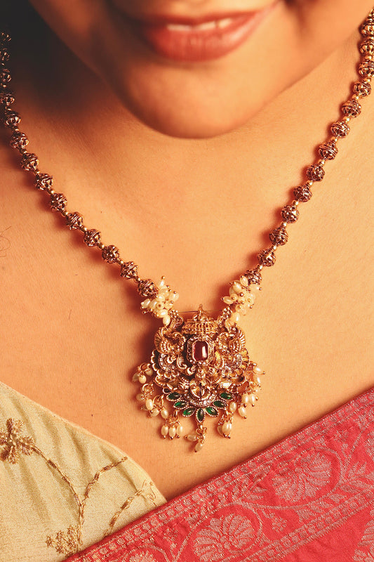 Moti Mayur Temple Necklace