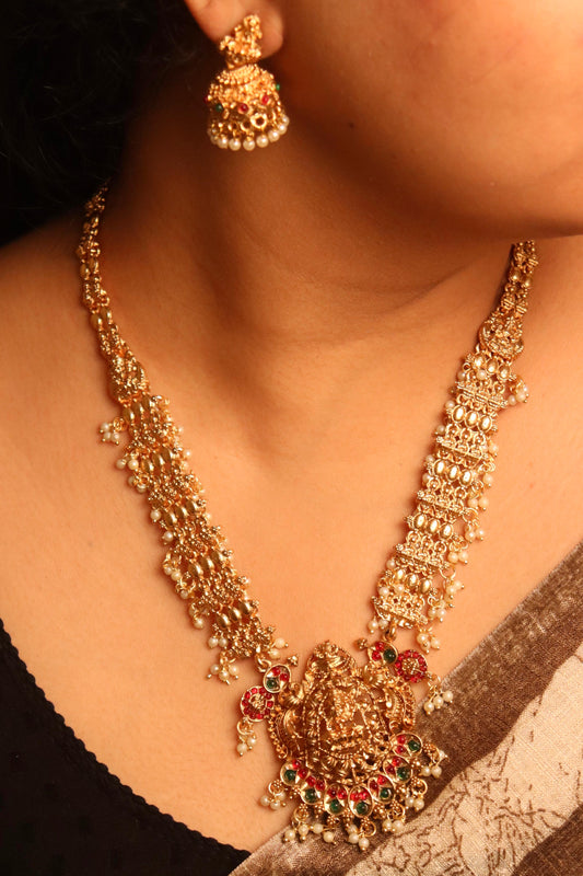 Long Temple Rani Haar Necklace Set