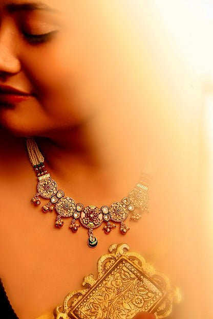 Rajnandini Kundan Jadau Necklace Set