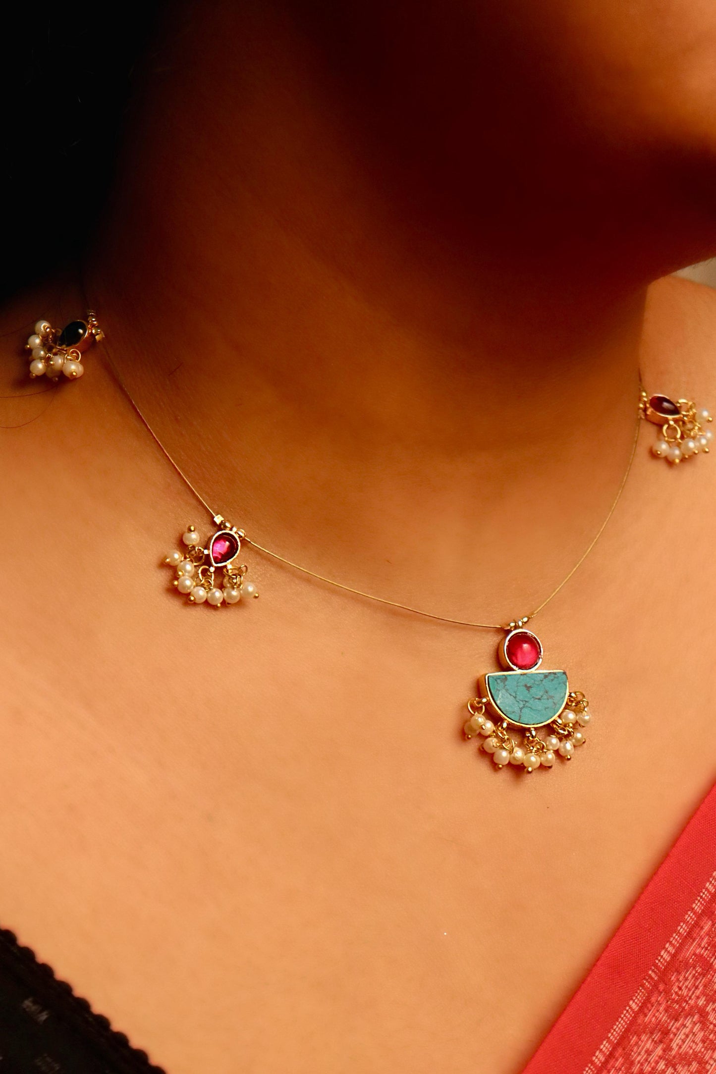 Meena Turquoise Invisible Chain