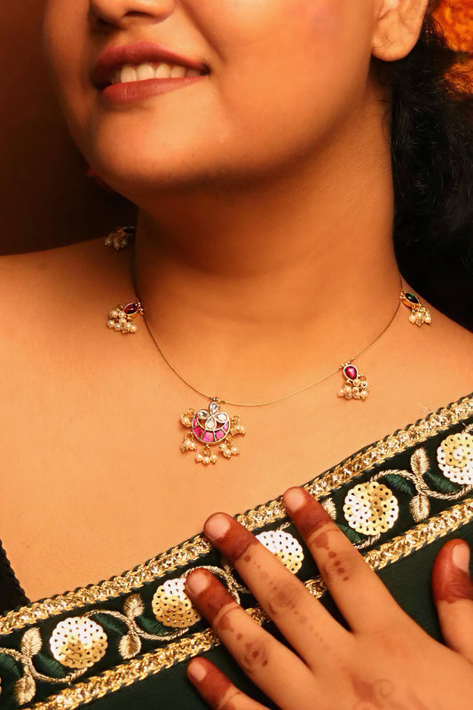 Meena Pink Invisible Chain