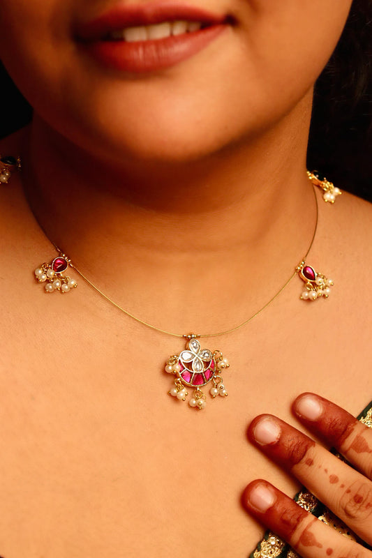 Meena Pink Invisible Chain