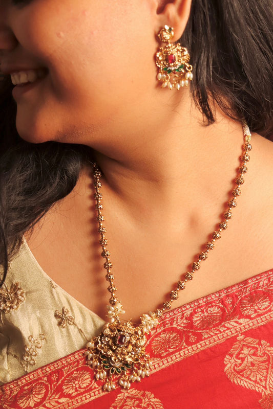 Moti Mayur Temple Necklace