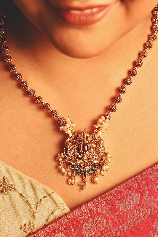 Moti Mayur Temple Necklace