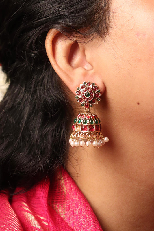Ratna kamal lotus Jhumka