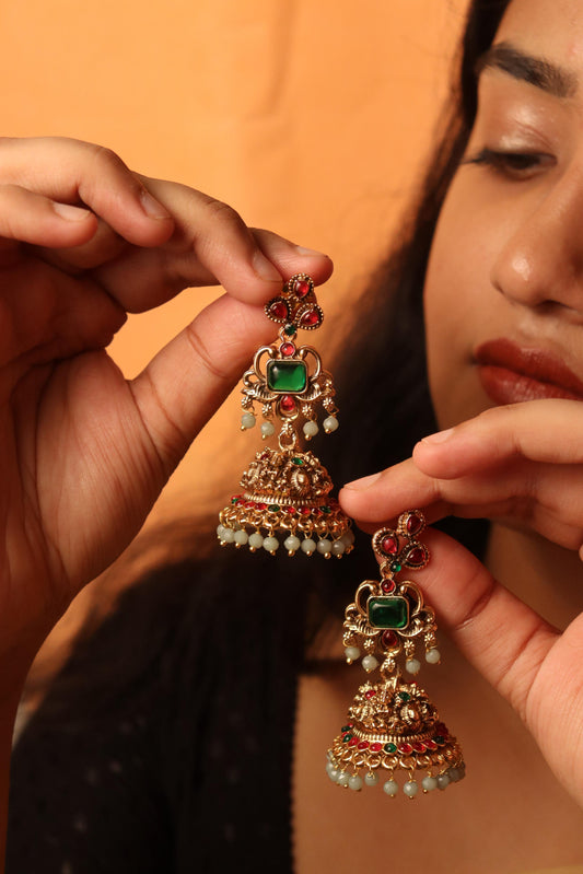 Mint Green Madhu Malti Earrings