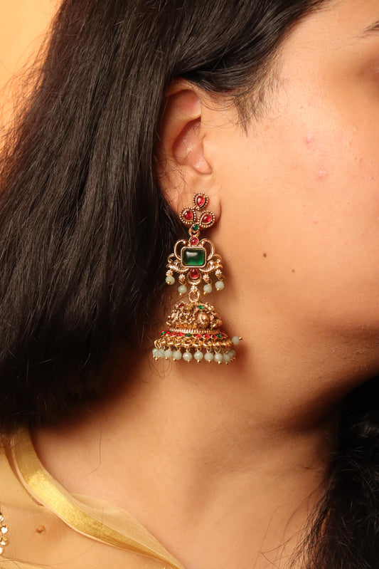 Mint Green Madhu Malti Earrings