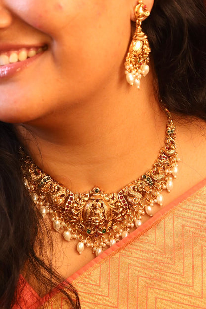 Kavya Sri Laxmi Temple necklace