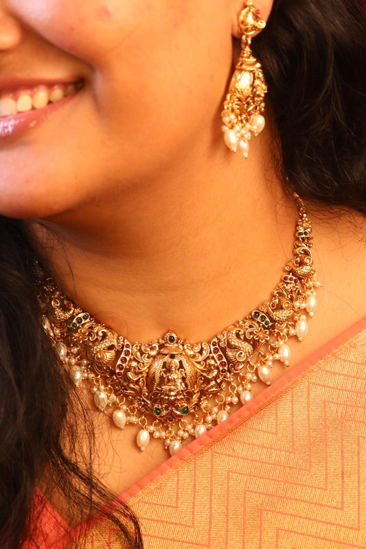 Kavya Sri Laxmi Temple necklace