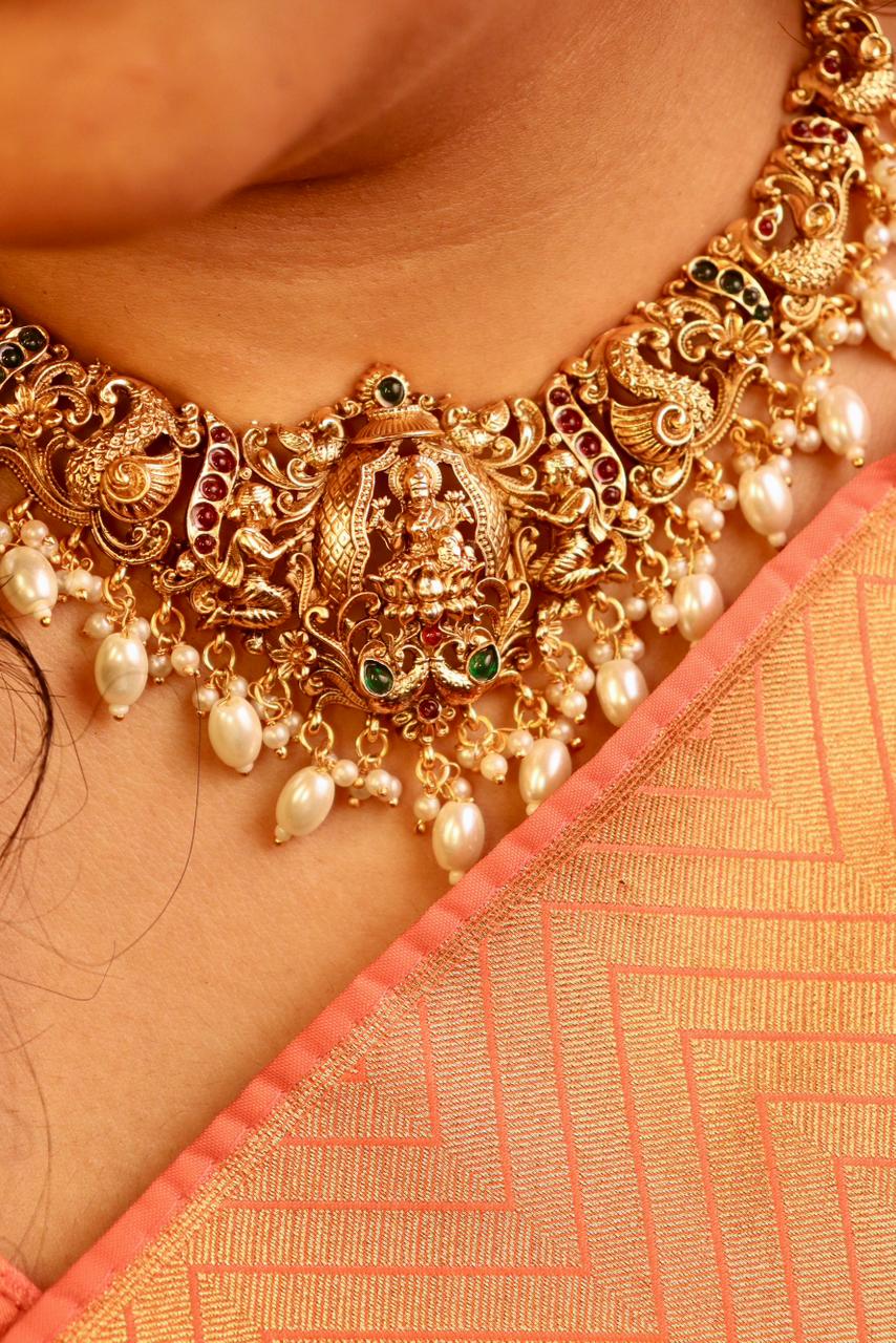 Kavya Sri Laxmi Temple necklace