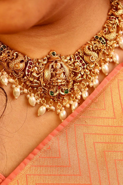 Kavya Sri Laxmi Temple necklace
